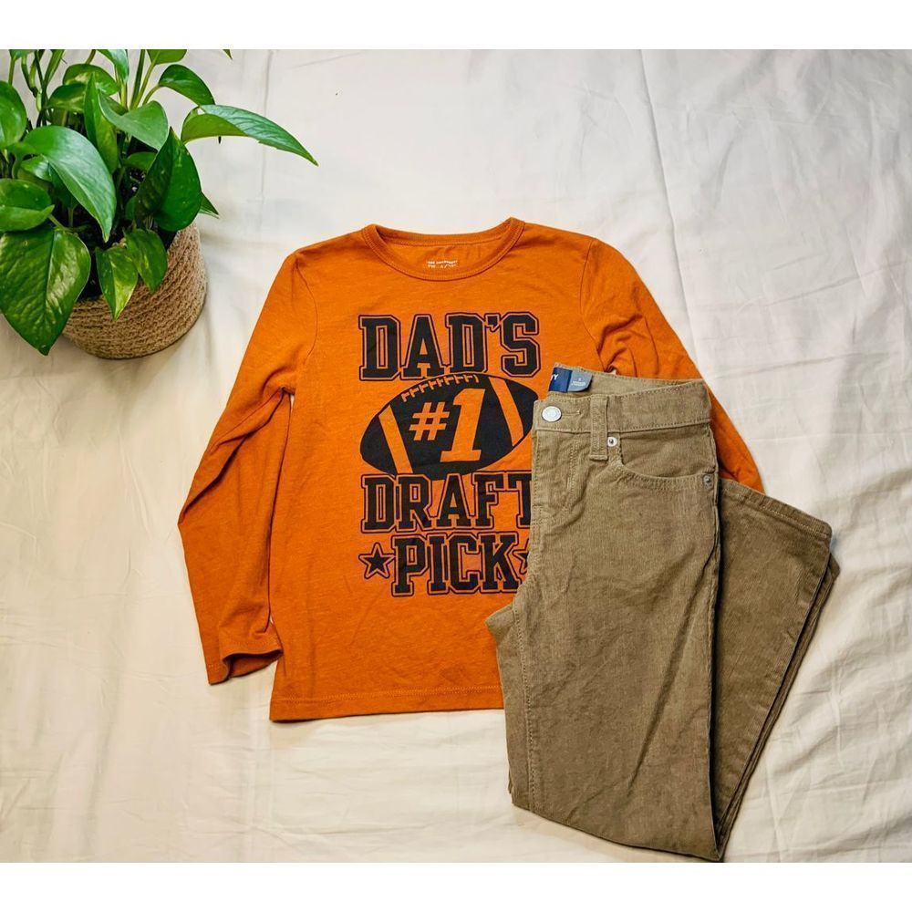 5T Boy Bundle Long Sleeve Tee & Old Navy Corduroy Pants